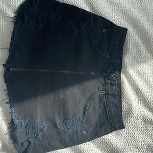 Black mini skirt